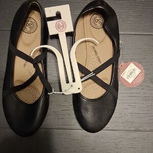 SO Black Girls Crisscross Faux-Leather Mary Jane Flats